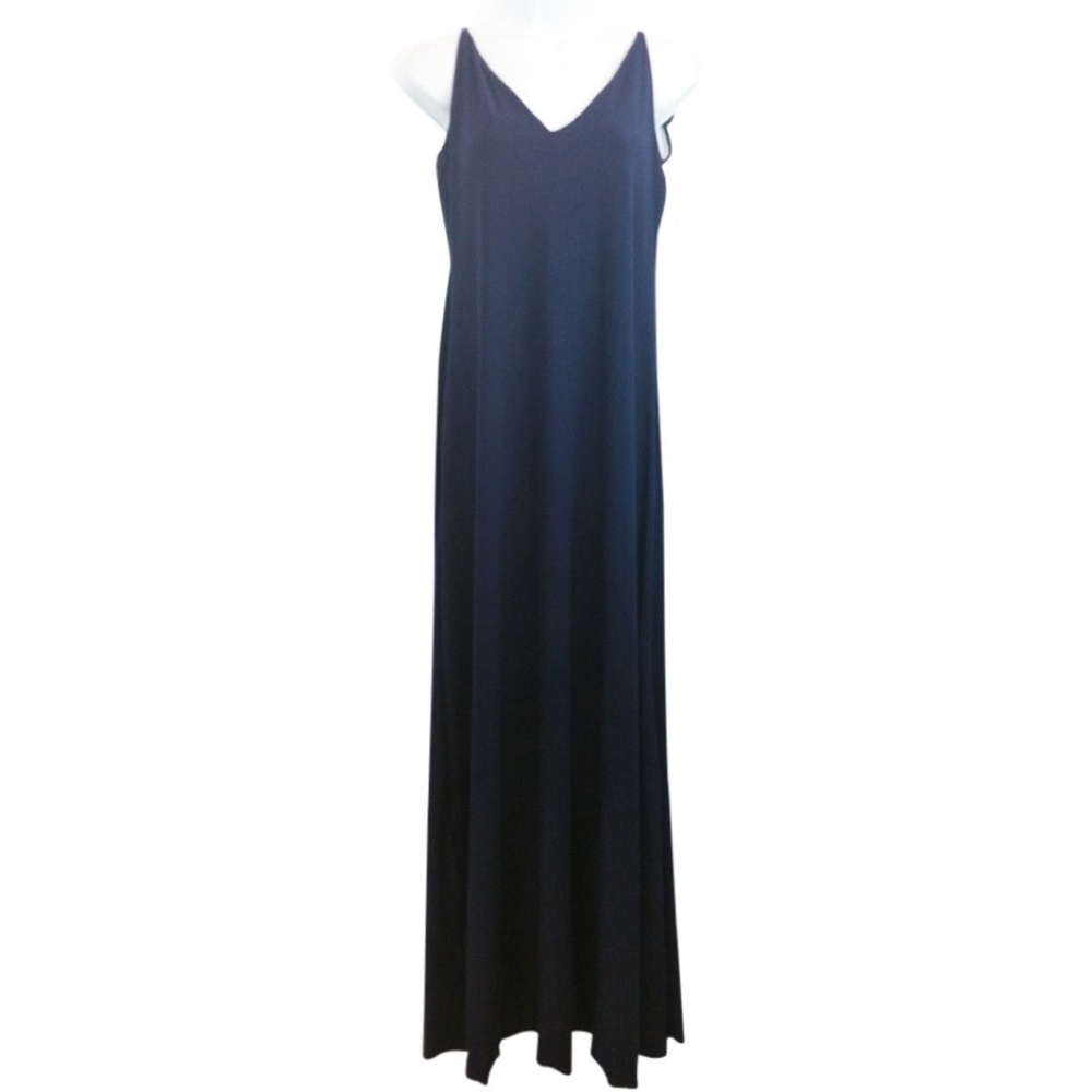 Navy Blue Stretchy V-neckline M Night Out Dress